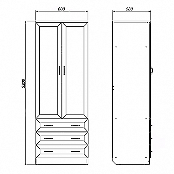 Шкаф для одежды "Консул" Г6.03 - Вид 2